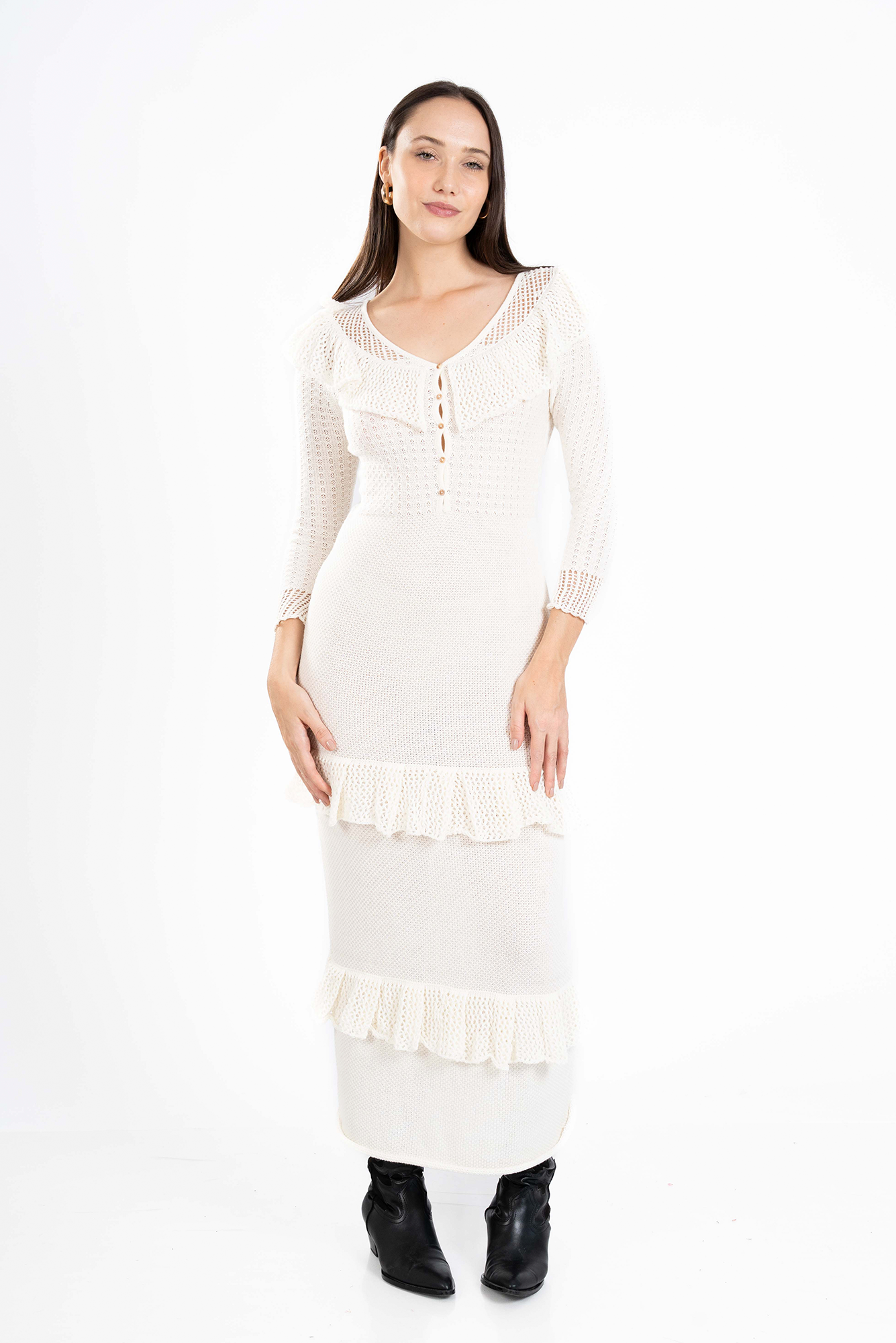 Aura Boho Dress - Cream