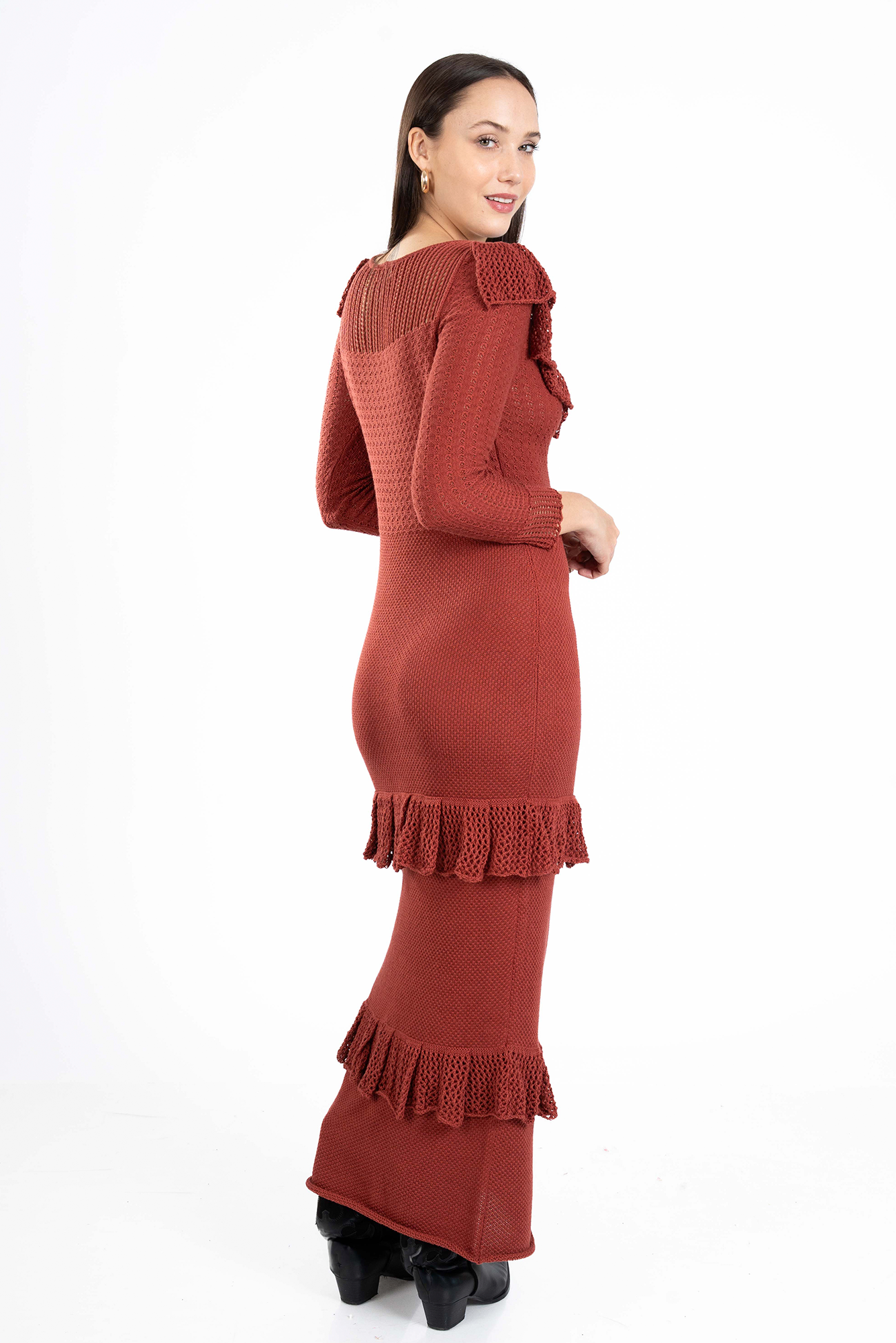 Aura Boho Dress - Granate