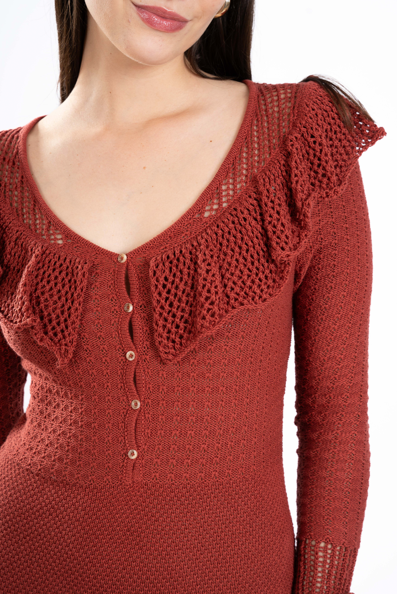 Aura Boho Dress - Granate